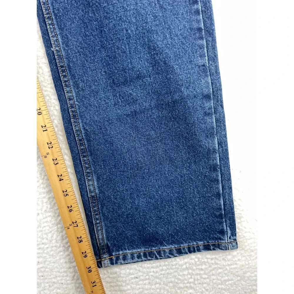 Lanesboro Relaxed Straight Jeans Mens 40x30 Medium Blue Denim Work Casual NWT